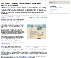 New Jersey Cosmetic Dentist Returns From Relief Mission cosmetic, dentist, dentistry, veneers, spring lake, nj