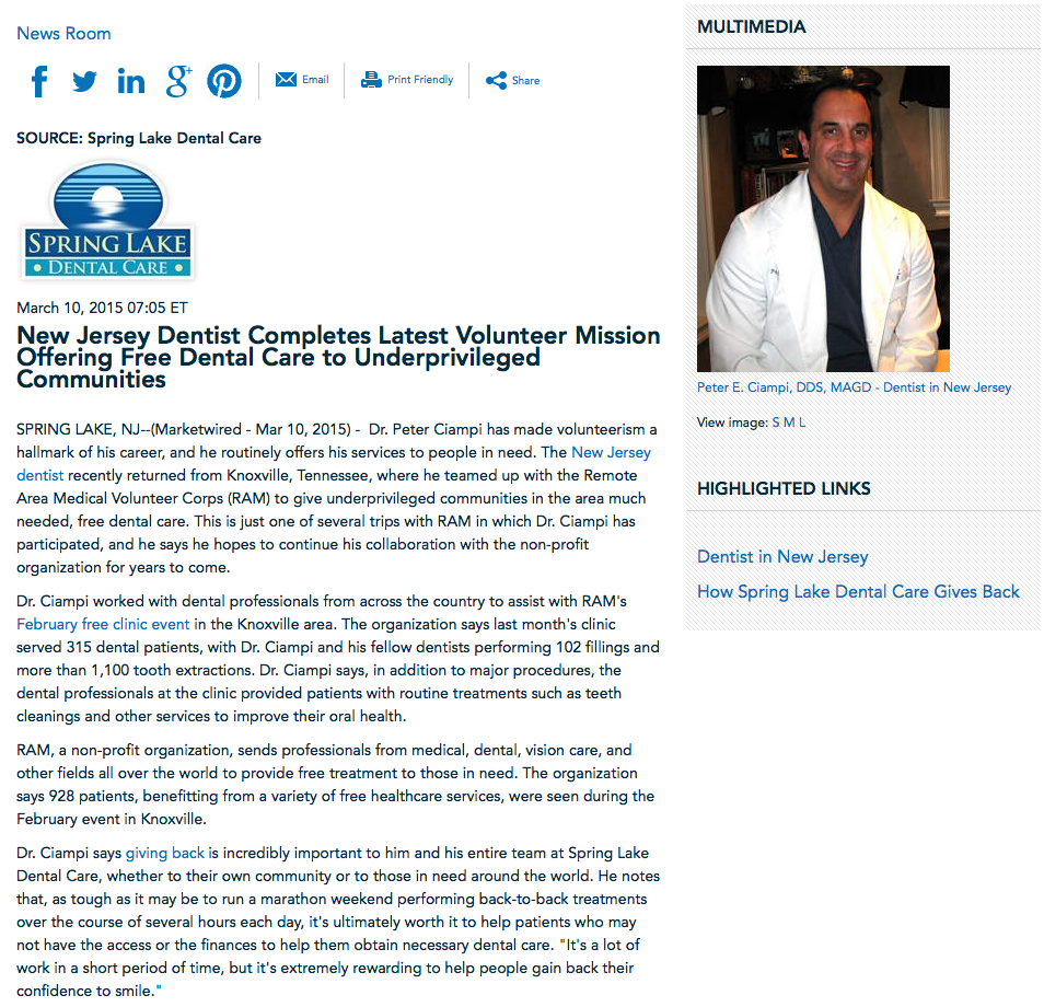 New Jersey Dentist Completes Latest Volunteer Mission Offering Free