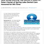 Dr. Peter Ciampi of Spring Lake Dental Care has been recognized as one of New Jersey Monthly’s Top Dentists for the 9th time.